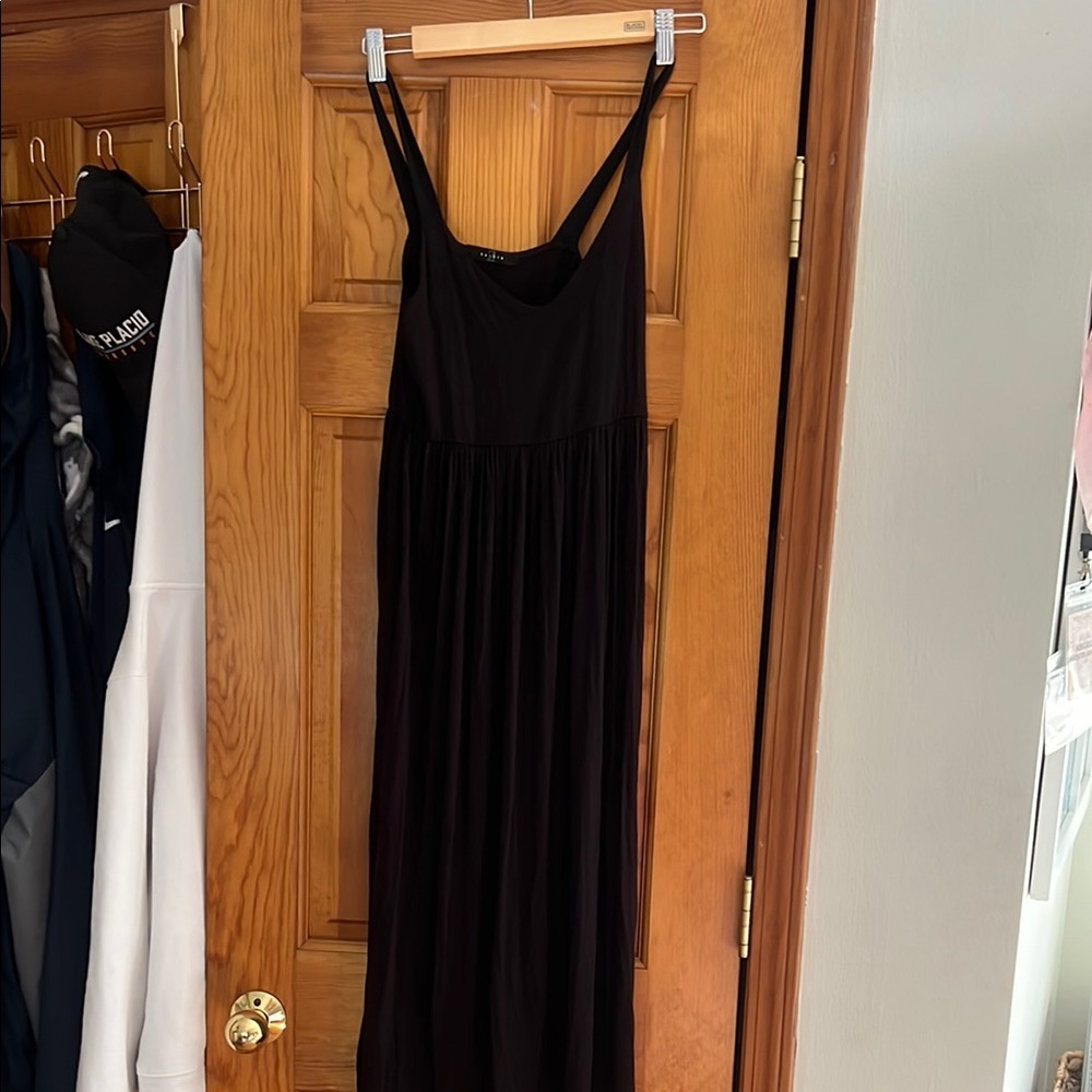 Black Sleeveless Maxi Sundress for Cocktail